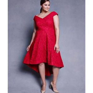 Lela Rose for Lane Bryant Hi Low Lace Lily Dress